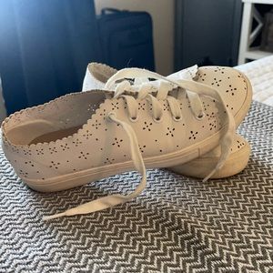 LOFT eyelet white sneakers
